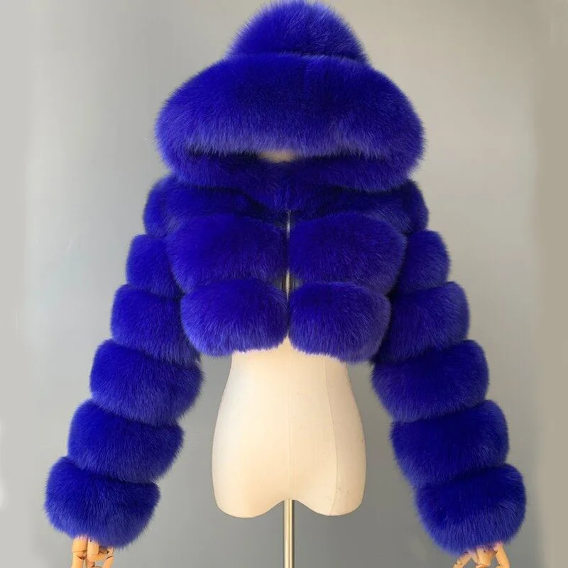 مشرق اللون الشتاء النساء معطف الفرو البيئي أفضل بيع منقوشة سستة هود فرو المنك أبلى لسيدة الحرارية معطف فروي الإناث عادية