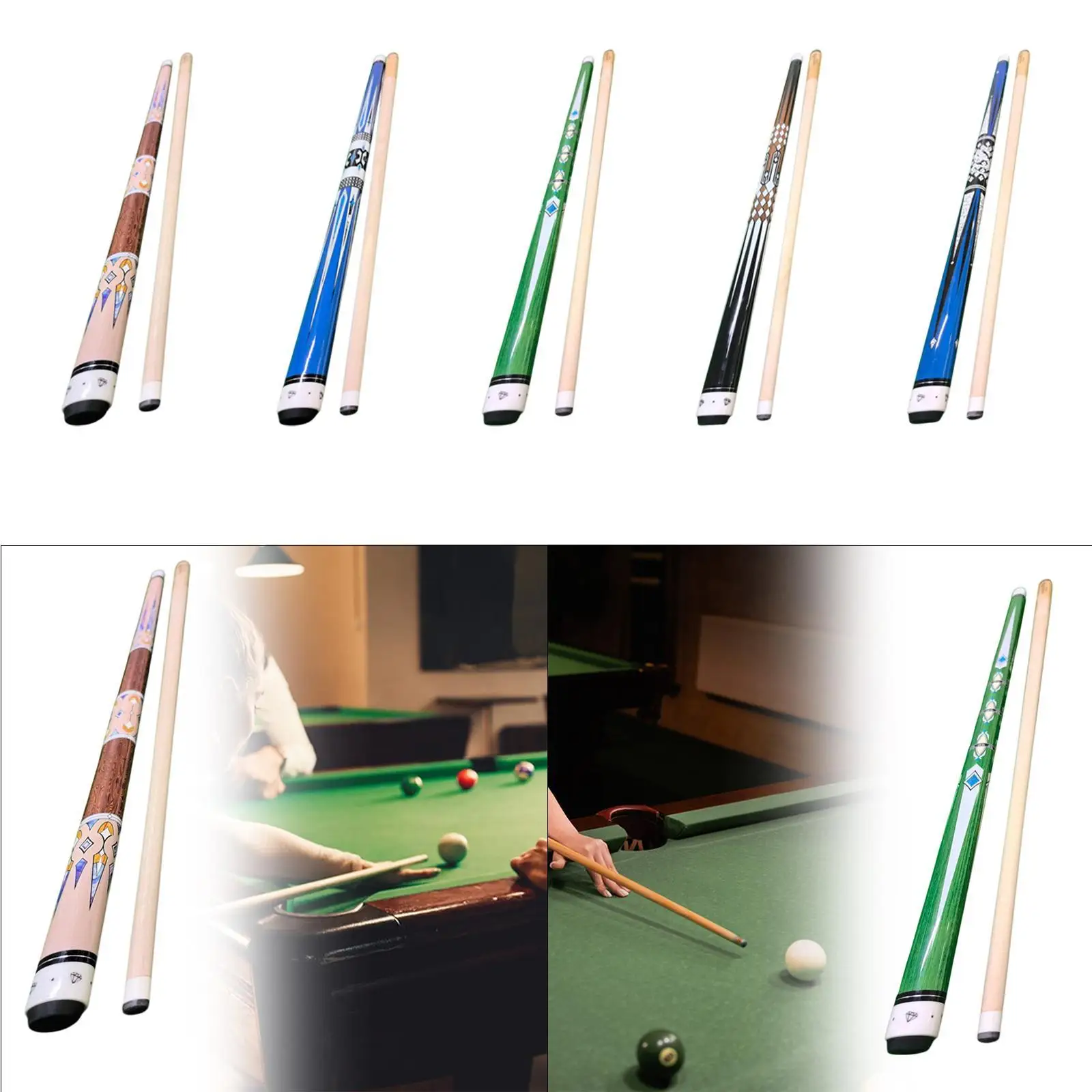 プールキュー 145cm 2セクションビリヤードキュー 大人用 ビリヤードプレーヤー スターター用
