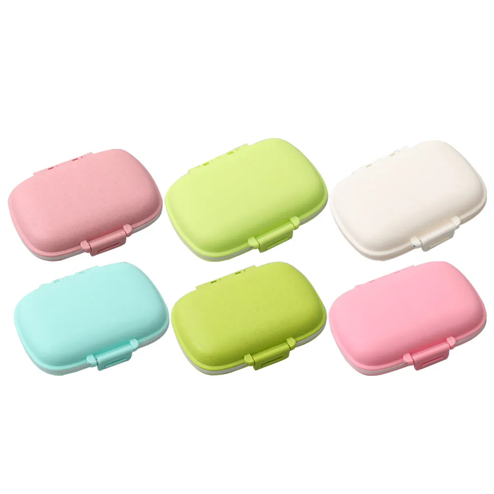 

6Pcs Sealed Lightweight Medicine Organizer PP Material Multi-Compartment Pill Box Portable Compact Daily Use Medicine Case
