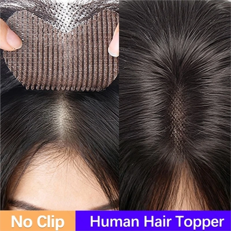 Extensiones de Cabello Humano Natural Sin Clip para Frente, con Adhesivo Mágico, Volumen Ligero, para Rellenar el Rostro, Cubre Frente Ancho, Flequillo Aéreo, 10 Pulgadas 25cm