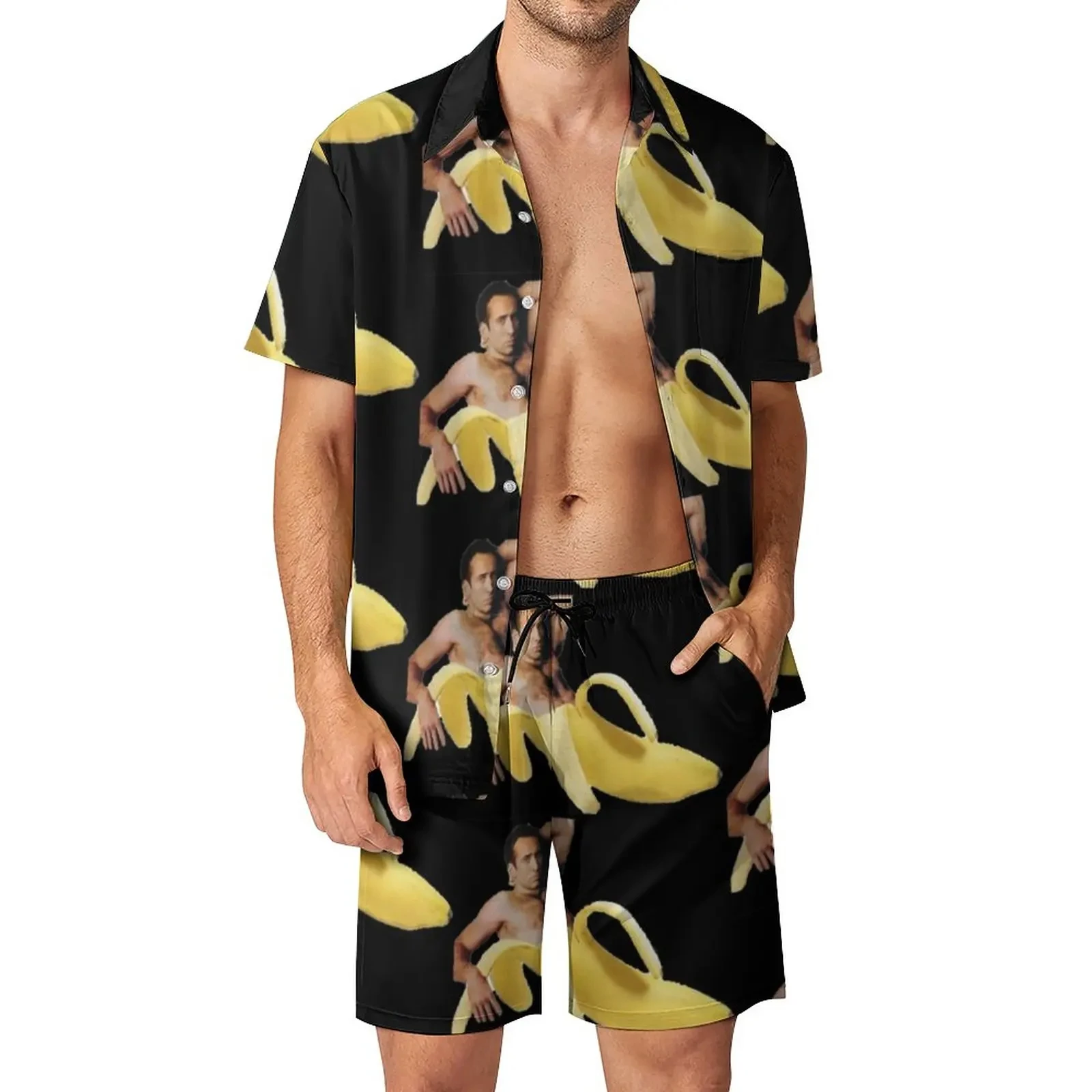 Men Shirt Sets 3d Print Funny Nicholas Short Sleeve Casual Shirt Oversized Beach Shorts Summer Streetwear Hawaiian Suits Clothes