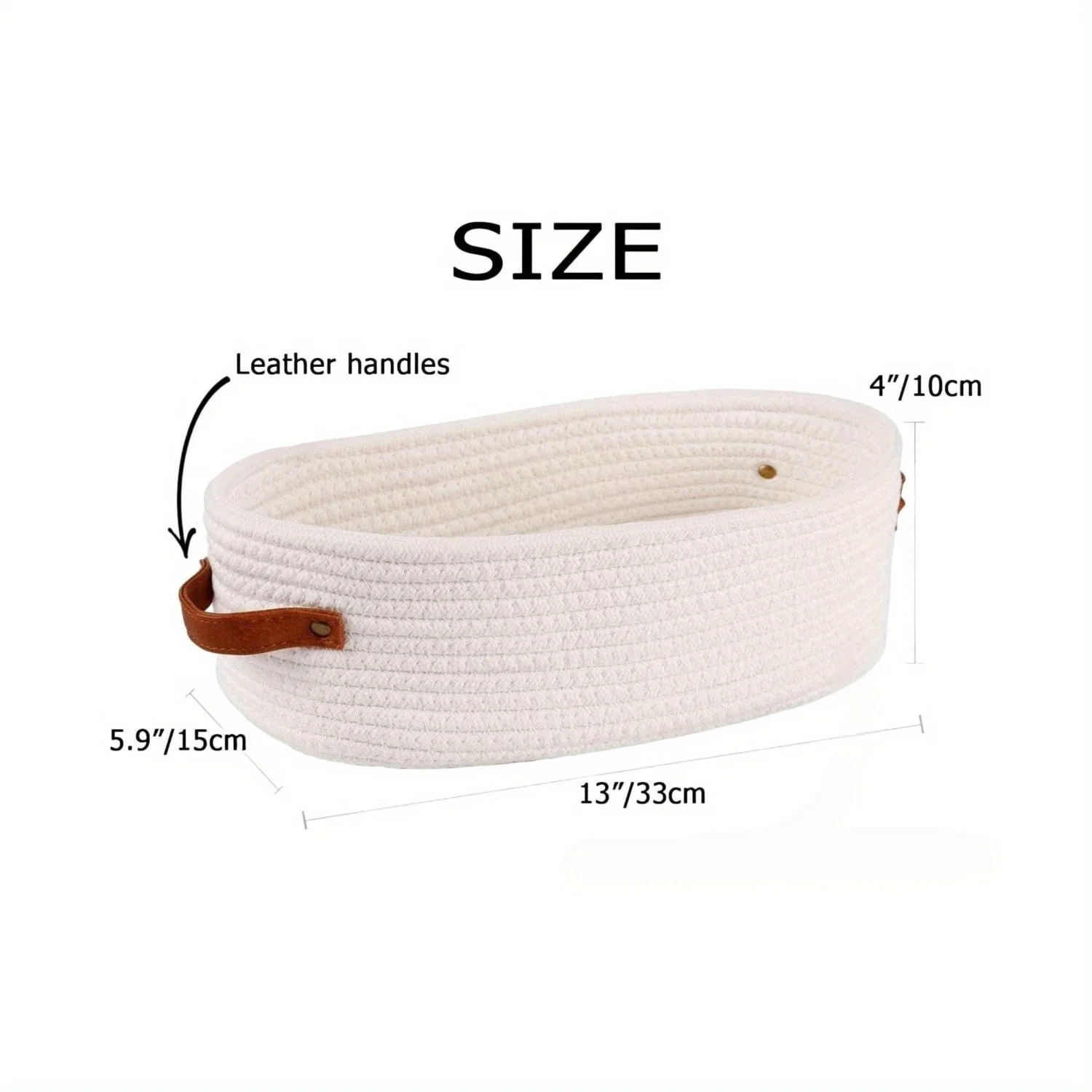 1 multifunctional woven storage basket with dual handles - perfect for desktop organization and toilet paper holder