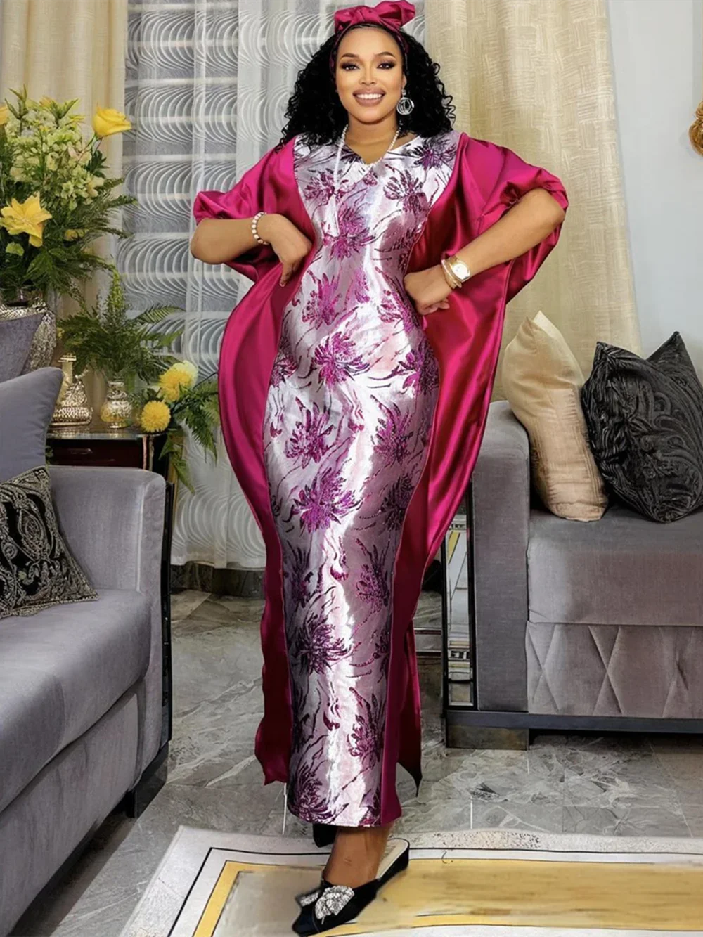 

Африканские платья для женщин, традиционная африканская одежда, Дашики, Анкара, платье, абайя, мусульманский кафтан, длинное платье макси, 2025 г.