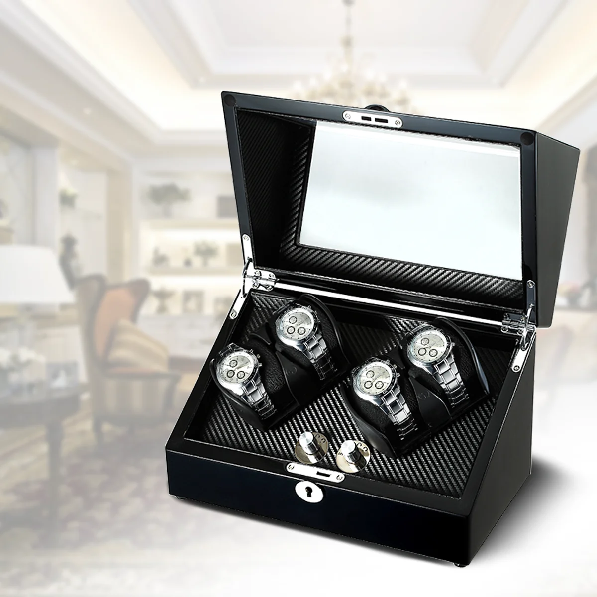 高級ウォッチワインダー自動時計ボックス機械式時計ホルダーロー - Luxury Watch Winder Box のレビューと価格