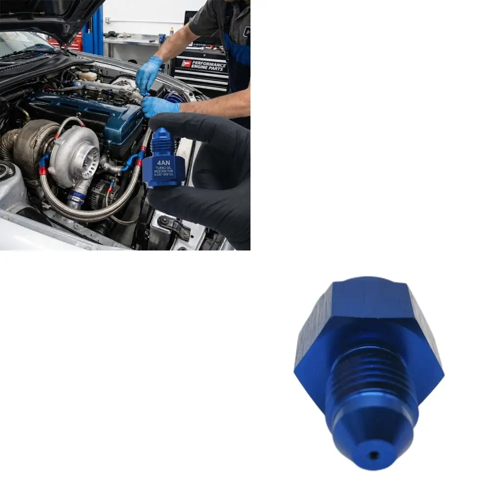 Aluminum Oil Restrictor 4AN Male To Female Adapter Accuracy Oil Restrictor Valves Simple Installation for Engine Cooling
