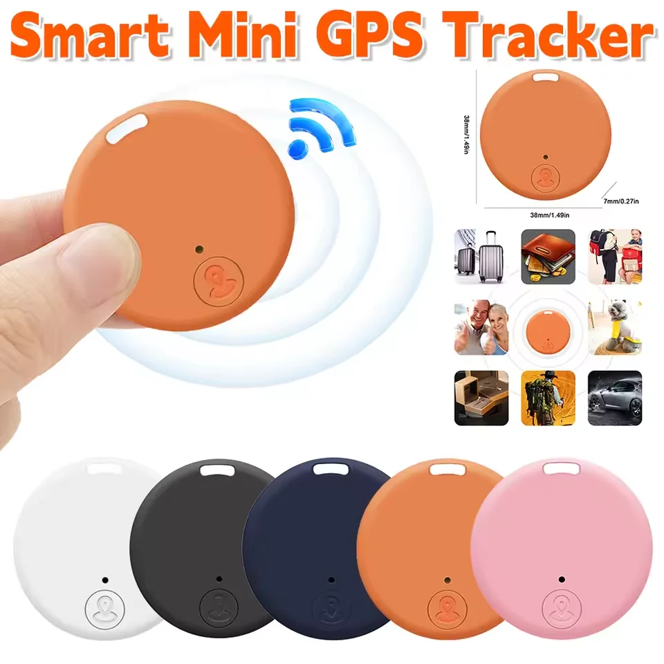 Rastreador Mini GPS con Bluetooth 5,0, dispositivo antipérdida con etiqueta de aire para mascotas, ancianos, niños, seguimiento de billetera para IOS y Android, localizador inteligente