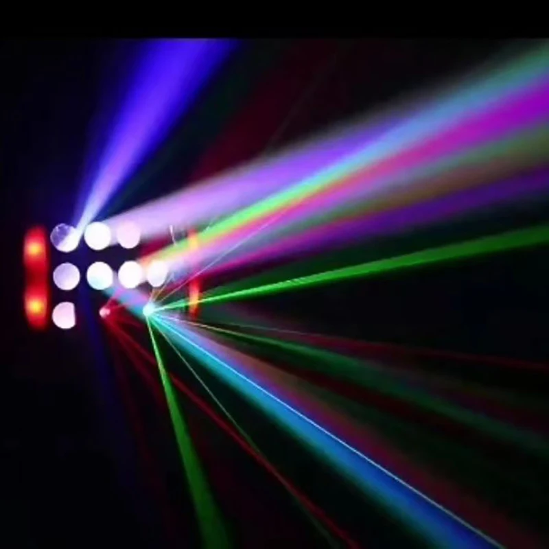 Imagem -04 - Led Laser Luz de Palco com Borboleta Laser Vermelho Chuva Dance Floor Disco Estroboscópico Fantasia Efeito de Iluminação Club Party Lamp 4in 1