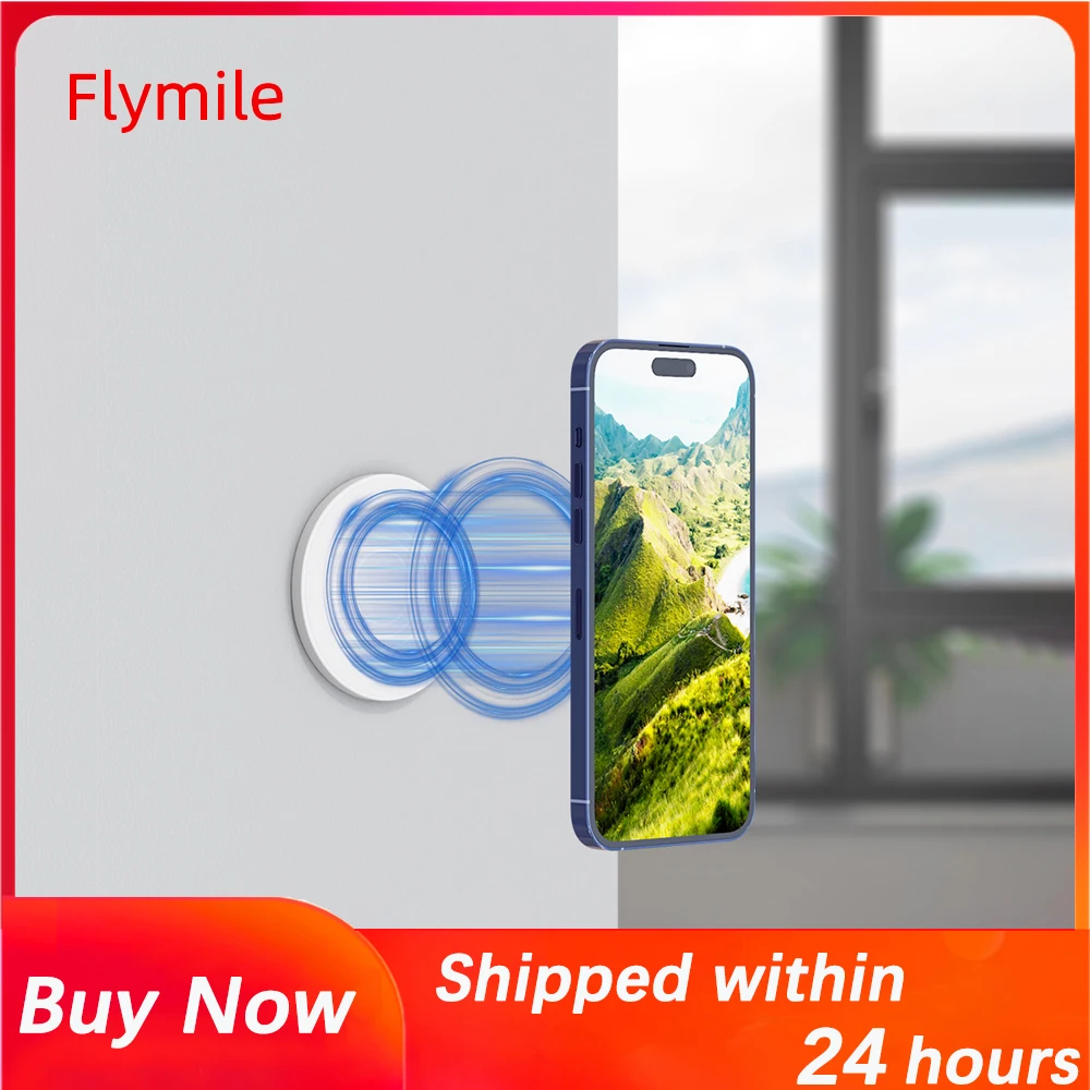Flymile MagSafe круглый магнитный держатель для телефона на присоске для iPhone 15-12 Pro Max расширяющаяся подставка для телефона универсальный кронштейн аксессуары