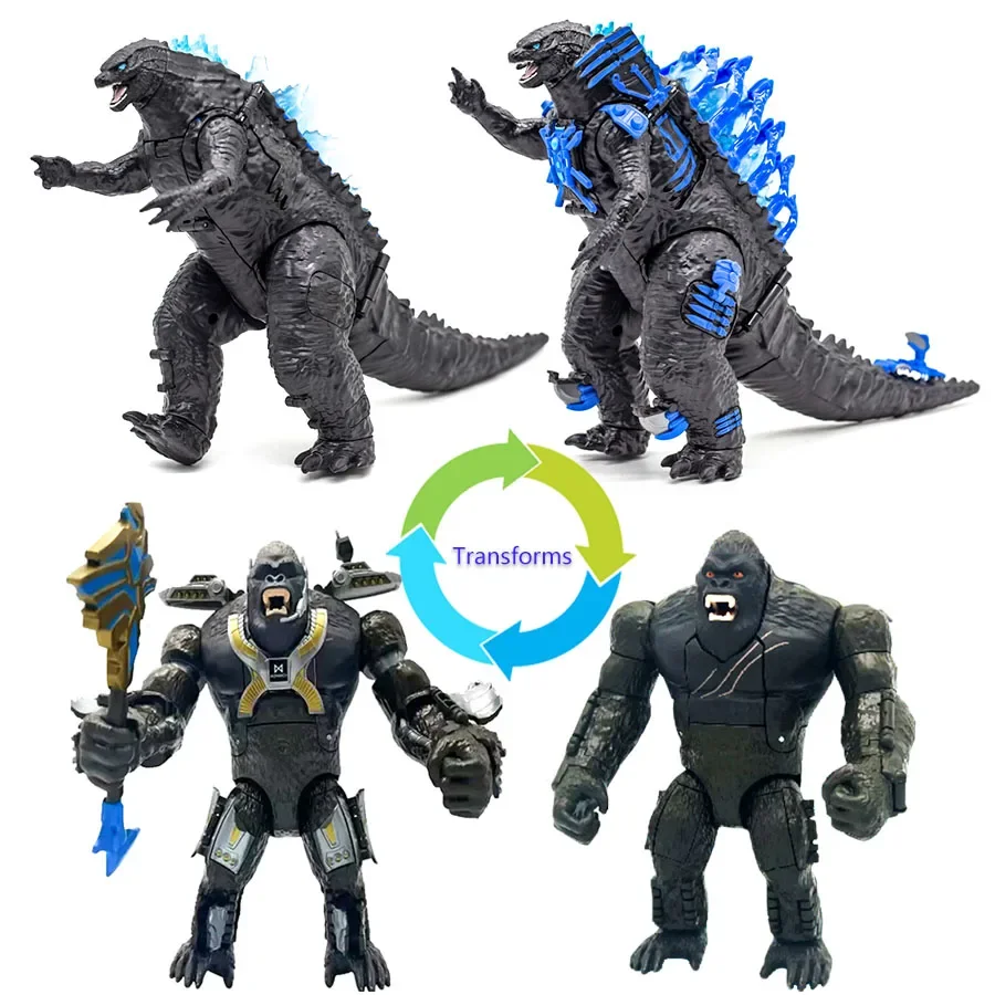 

Transforms Kong Model Deformation Godzilla Action Figure VS Kong Toy Collection Titan Tech Monsterverses Gojira Gifts Ornament