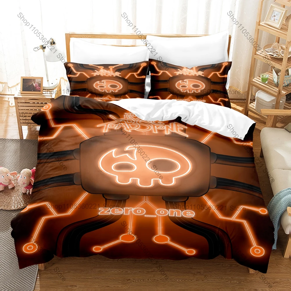Cool The Living Tombstone EDM Rock Band Print 3PCS Bedding Set Duvet Cover + 2 Pillowcases Soft Bed Linen For FNAF Music Game Fa