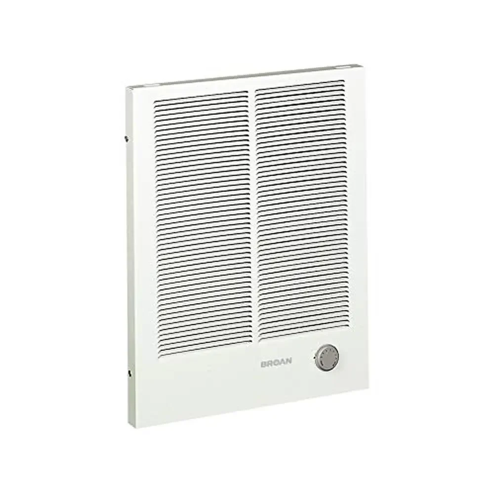 4000/2000W High Capacity Wall Heater Painted Grille 240VAC UL Listed Adjustable Thermostat Energy Saving White Steel One-Piece