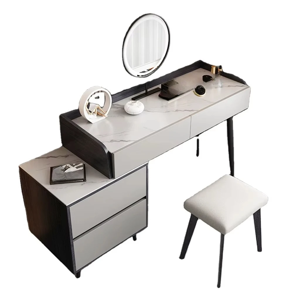 Luxury Dressing Table Modern Simple Small Family High Sense Light Luxury Storage Dresser Make up Table for Bedroom