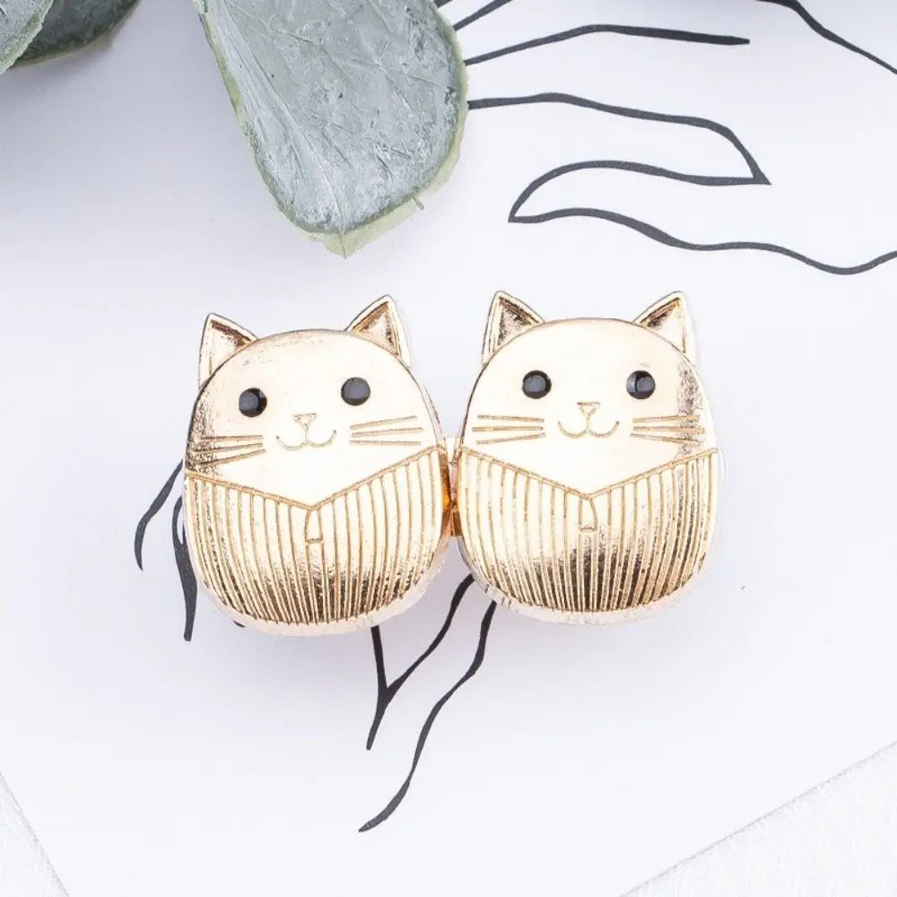 New Cartoon Cat Jeans Buttons Adjustable Waist Tightening Tool Pants Pins Fixed Belt Buckles Scarf Fastening