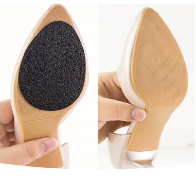 Black Non-slip Shoe Sole Protector High Heel Sandal Wear-resistant Outsole Pad Rubber Frosted Mat Shoes Bottom Stickers