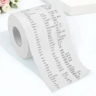 

English Toilet Paper Phonetic Symbols Kids Learning Fun Bathroom Novelty Creative Word Game Holiday Stocking Stuffer Decorative