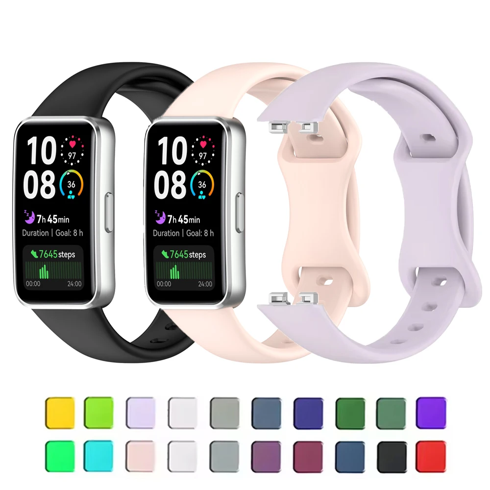 Correias para huawei banda 8/9/10/nfc cinta acessórios substituição silicone esporte pulseira correa huawei banda 10 correias