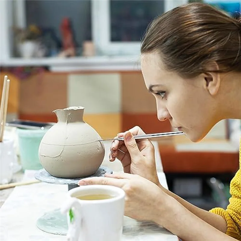 30 Pieces Clay Needle Tools and Pottery Feather Line Texture Tools,Ceramic Clay Sculpting Tool Kit,For Ceramic Sculpture