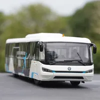 Die-cast Metal Bus 1:42 Scale China Hengtian Ling Ruizhi Electric Bus Airport Ferry Alloy Car Model Children's Toys Collection