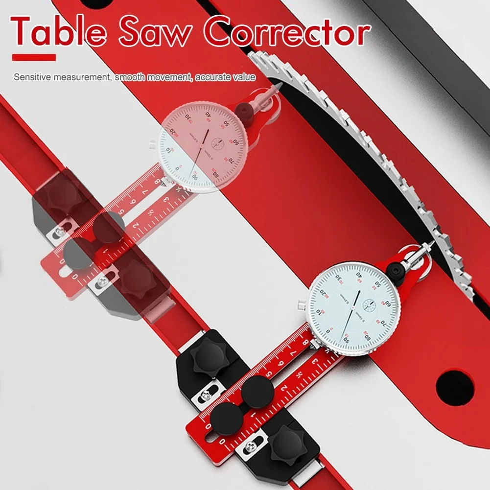 Aluminum Alloy Table Saw Corrector For Parallel Alignment, Precision Measurement Tool Compatible With T-Track Fences 30/45/50/66
