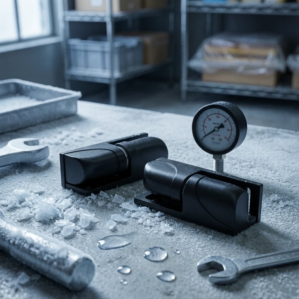 Cold Storage Door Hinge Corrosion Resistant Camlift Hinge Hardware Self-Closing Universal Mounting Holes for Installers