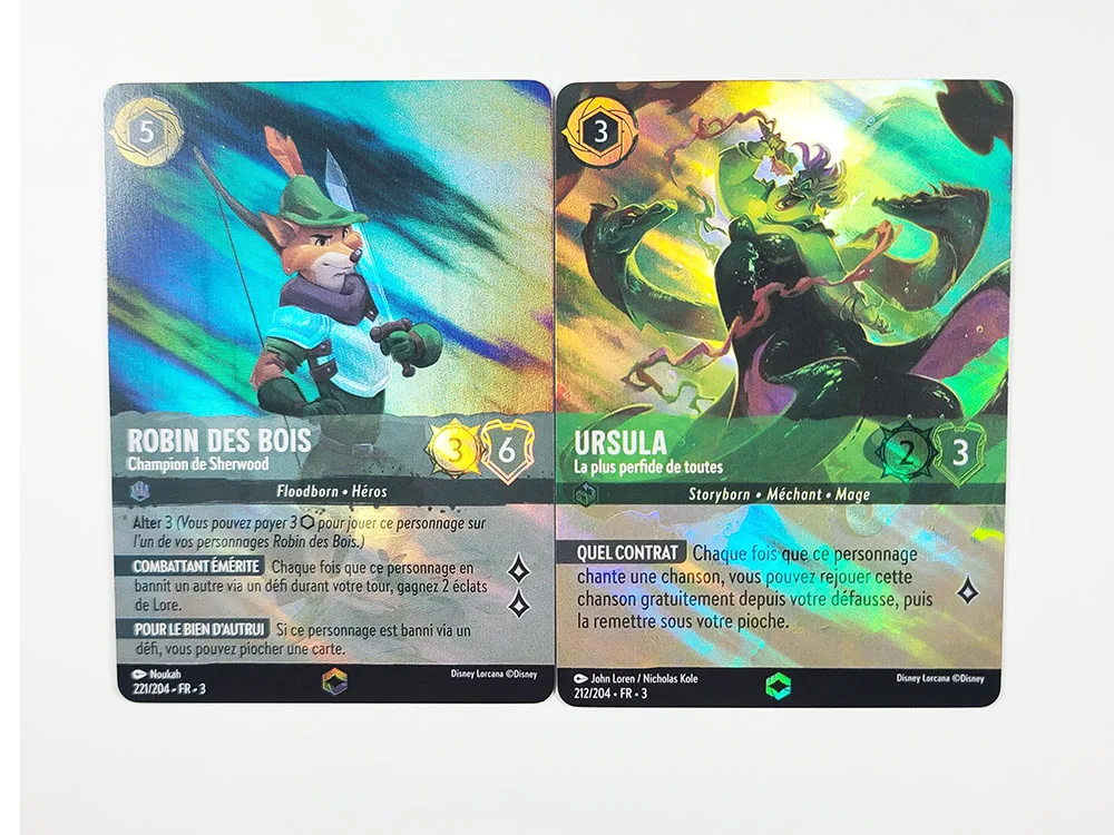 

Disney Lorcana Into the Inklands Chapter 3 Proxy French Foil High Quality ursula robin des bois TCG Game Card