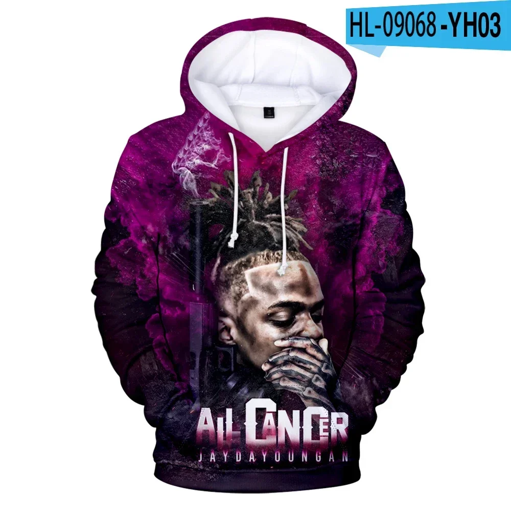 2024 Rapper Jaydayoungan 3D Print Oversized Women/Men Hoodie Sweatshirt Streetwear Hip Hop Pullover Hooded Jacket Male Tracksuit