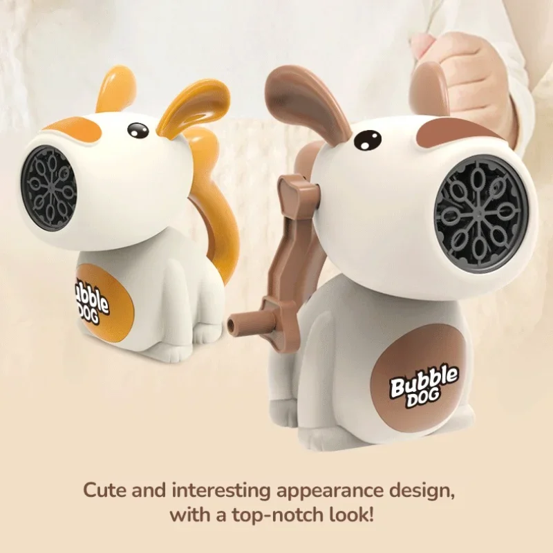 Ręczna Maszynka do Baniek Mydlanych dla Psów, Pistolet do Robienia Baniek Mydlanych Ruchem Ręki, Zabawki Plenerowe dla Dzieci, Rekwizyt Ślubny, Prezent Urodzinowy dla Chłopców i Dziewcząt