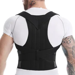 Corrector de postura ajustable para hombre y mujer, soporte Lumbar, alisador transpirable vertical, Corrector de espalda