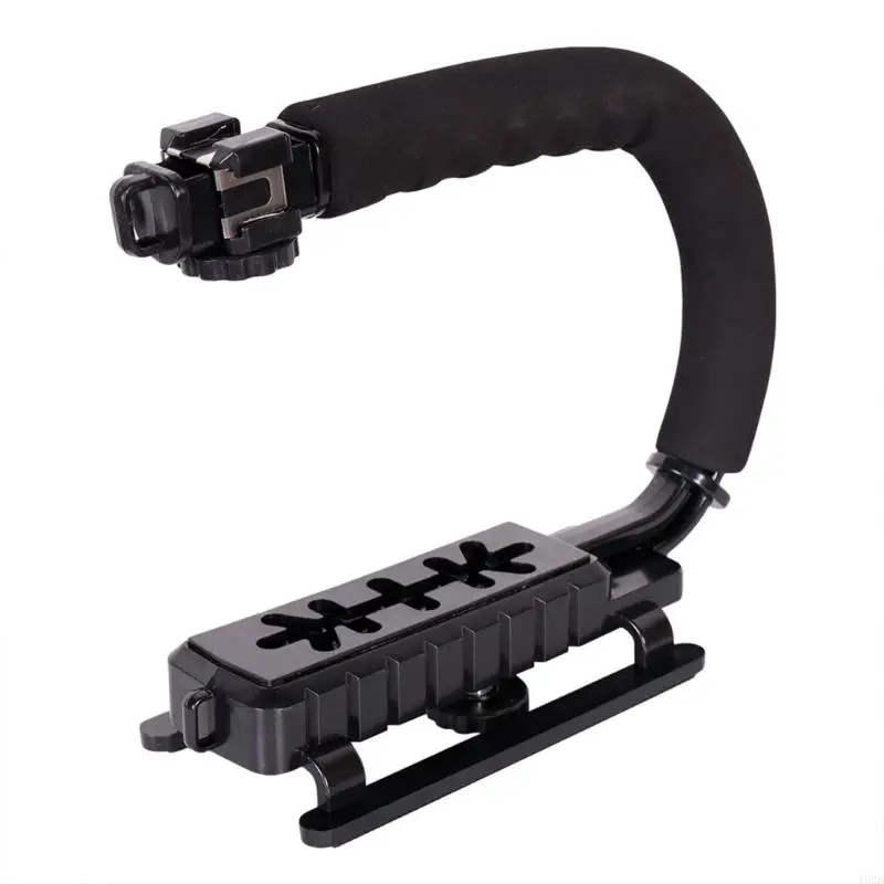 462B Camera Stabilizer Handheld U-Grip with Anti-Skid Design and Cold Shoe Mount Lightweight for Stable Video-Photo Shooting