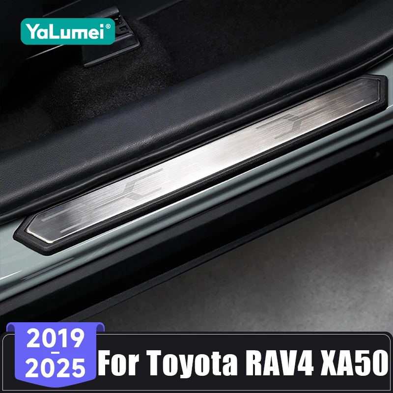 Für Toyota RAV4 XA50 Hybrid 2019 2020 2021 2022 2023 2024 2025 Auto-Türschweller-Abdeckleisten Willkommens-Pedal-Schwellenleisten