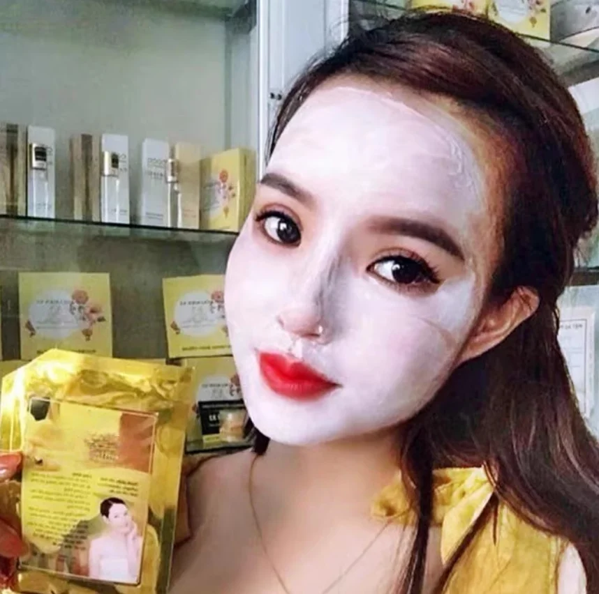 

Маска для лица Vietnam Skin, пудра: коллаген, 1 шт., повышает эластичность, надувная отбеливание и драматическое осветление кожи