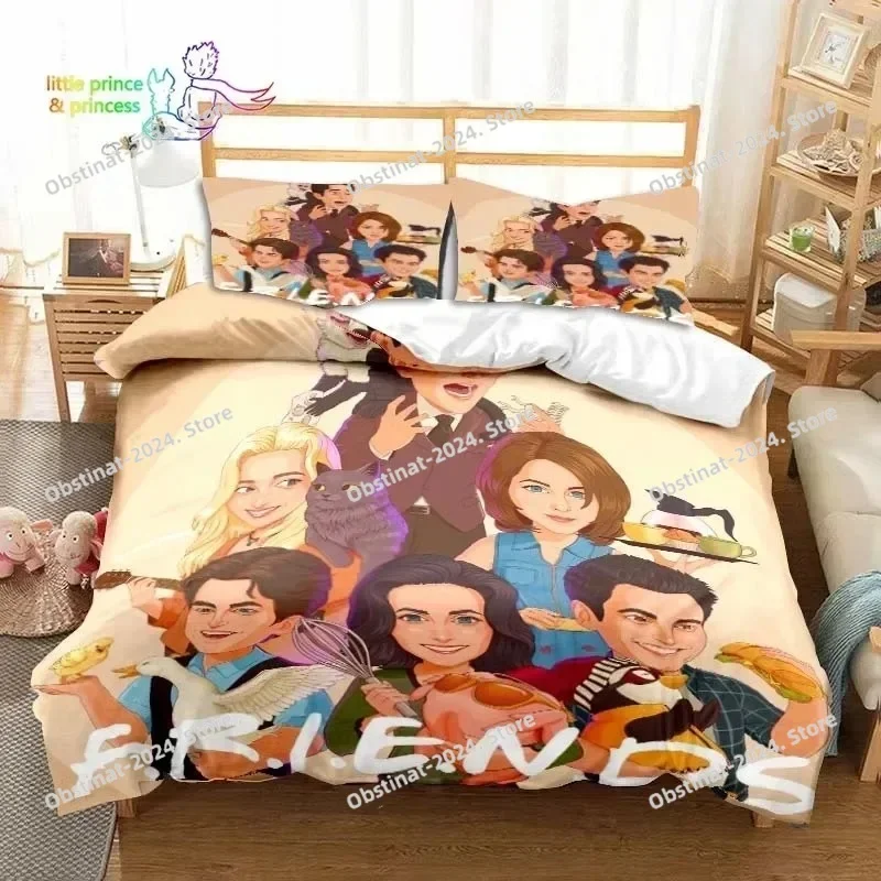 

Friends Drama TV Series Bedding Set Single Twin Full Queen King Size Bed Set Adult Kid Bedroom Bedding Gift