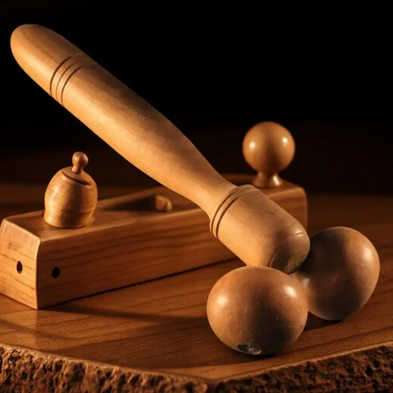 

Wooden Massage Roller Full Body Massager Stick Practical Relaxation Tool for Arms Head Neck Waist Shoulders Calves Thighs Deep