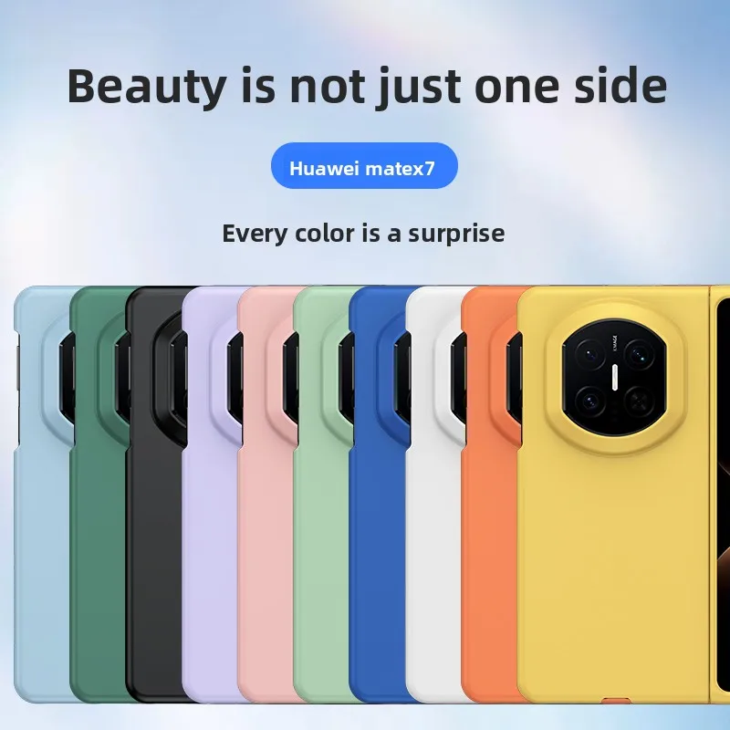 حافظة لهاتف هواوي ميت X7 جديدة بسيطة بلون سادة غير لامعة مقاومة للبقع ومضادة للسقوط لهاتف MateX7 مقاومة للصدمات Funda #5