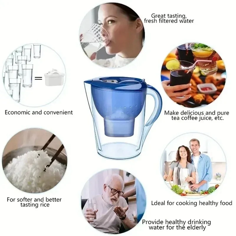 Household Water Filter,Water Purifier Kettle with Filter Element, Activated Carbon Filter Tank,DrinkingWaterKettle-ABLA