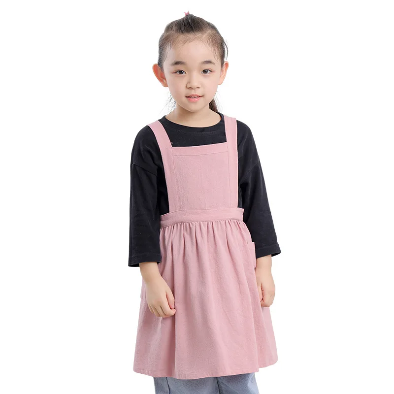 

Children's Breathable Drawing Apron, Cotton and Hemp, Kindergarten, Art Class, Anti-Fouling Cover, Korean DIYlogo
