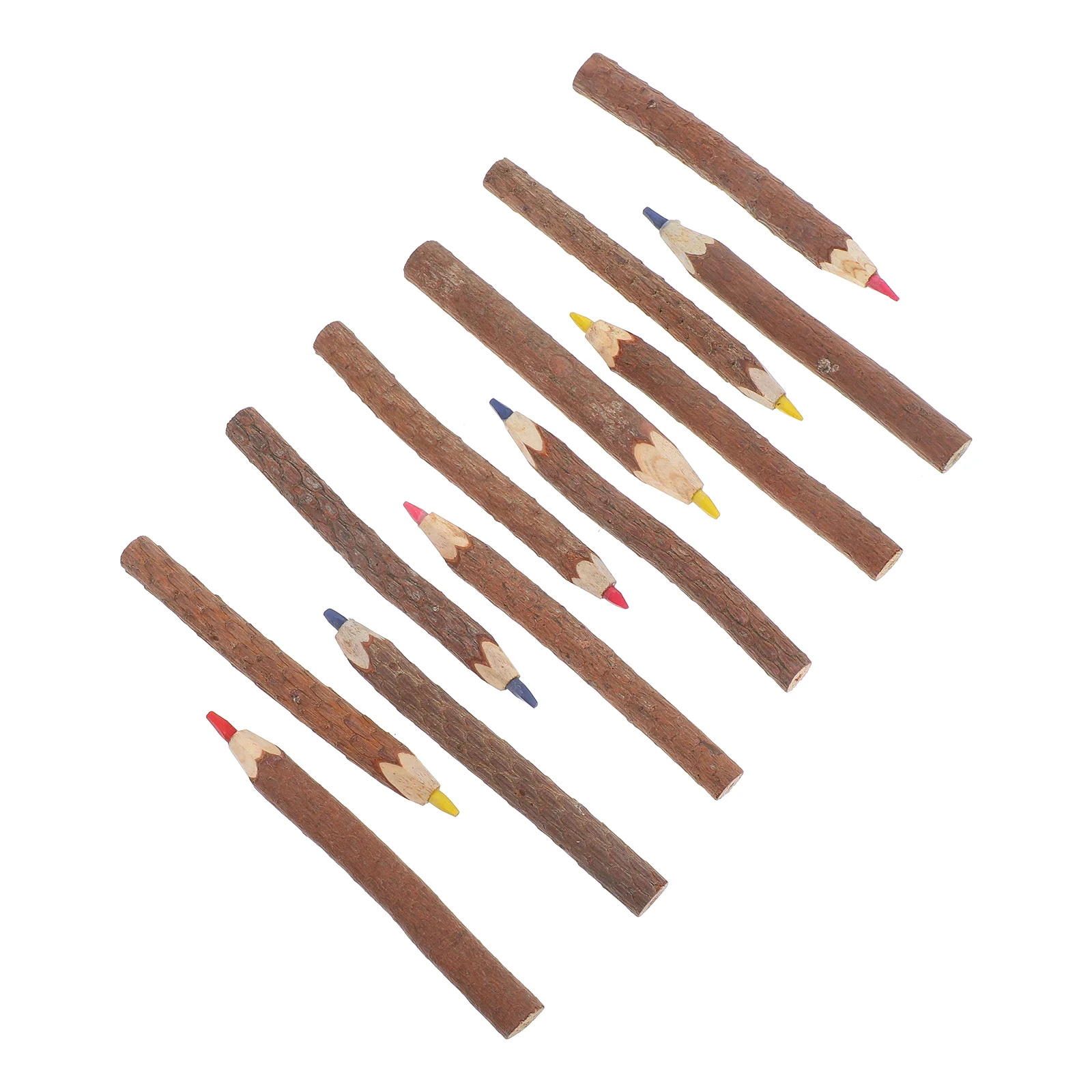 

12 Pcs Natural Pencils Bulk Carpenters Wooden Construction Worker Branch Colored