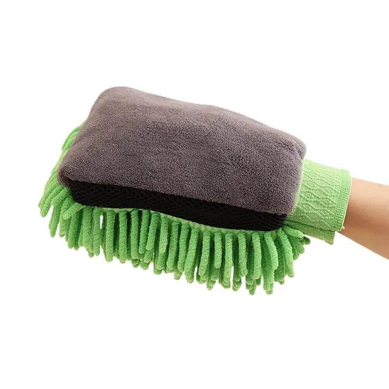 For Refer To Description  Microfiber Washing Gloves No Abrasion Microfiber Wash Mitt Effective Cleaning Mitt Machine Washable