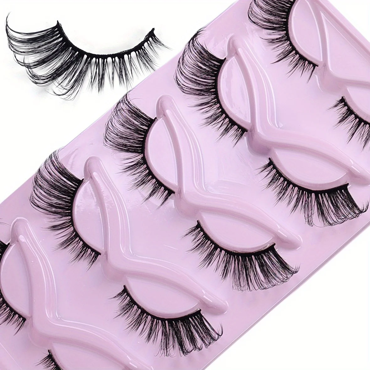 45 paia/9 pacchi ciglia per occhi di gatto ciglia lunghe effetto occhio di gatto ciglia sottili estremità dell'occhio striscia allungata ciglia finte spesse