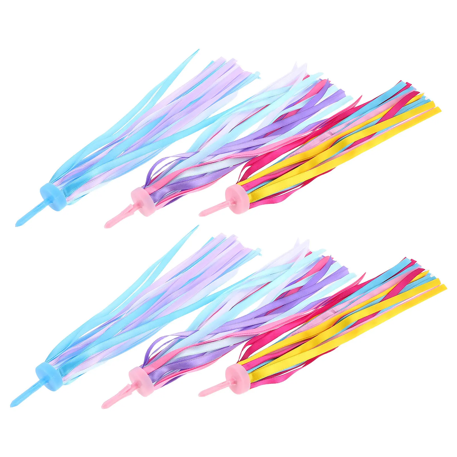 

6Pcs Kids Bike Handlebar Streamers Colorful Tassel Ribbons for Bicycle Scooter Decoration Accessories Girls Boys Outdoor Riding