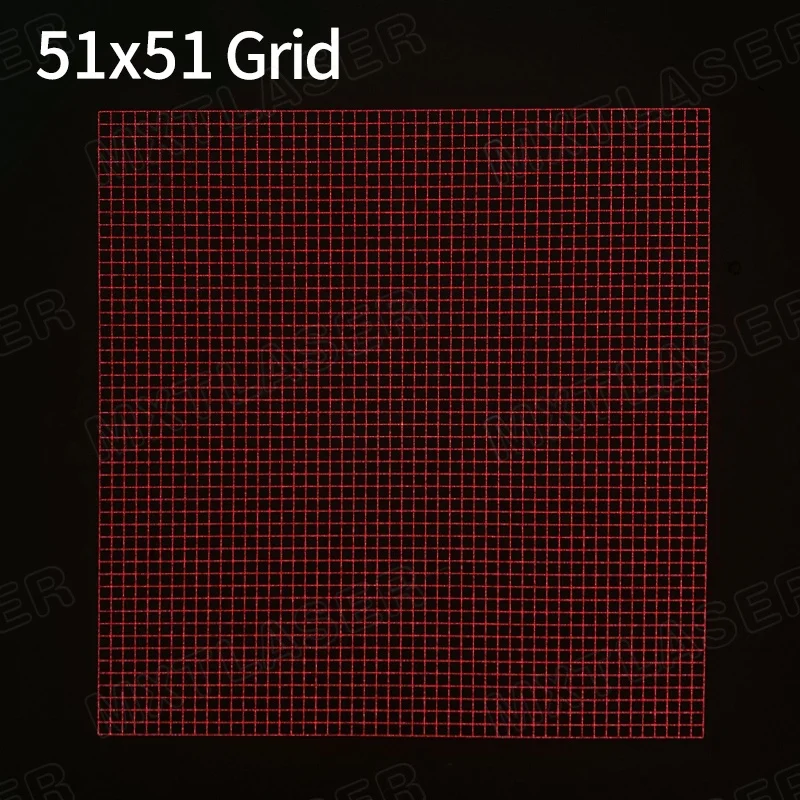 

High Quality DOE 51x51 Square Grid Waterproof D20X90mm Focusable 638nm 5V DC 50mW100mW 150mW 200mW Red Laser Module