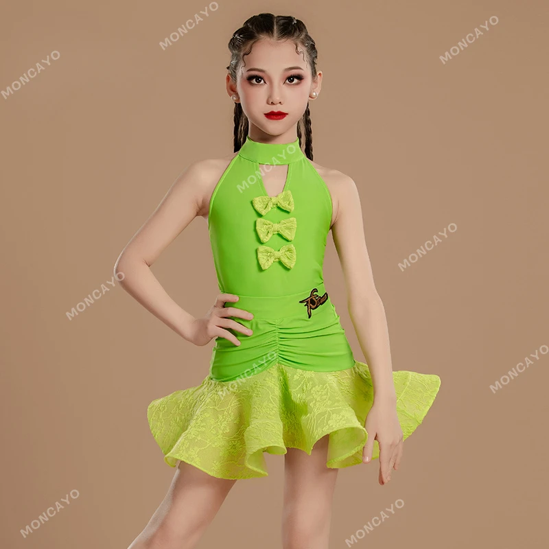 رومبا تانجو سامبا فستان رقص لاتيني للفتيات فساتين رقص قاعة الرقص للأطفال ملابس الرقص اللاتينية أزياء مسرحية للأطفال