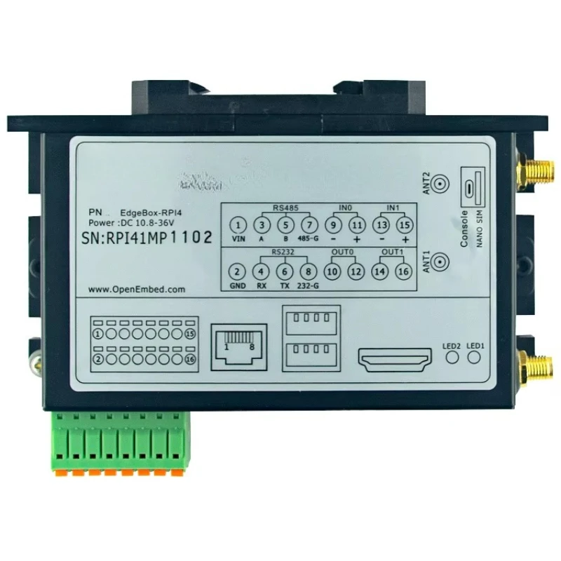 RPI4 OpenEmbed Development Board Industrial Pi 4B Gateway 4g Internet Linux HMI Gateway Lora