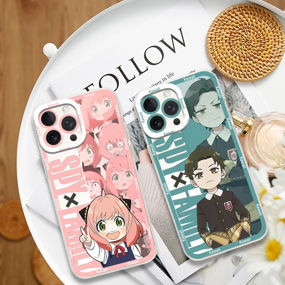 Anime Spy x Family Anya Bilibili Phone Case For Samsung S24 23 22 21 ULTRA PLUS A55 35 25 15 04 5G Transparent Shell