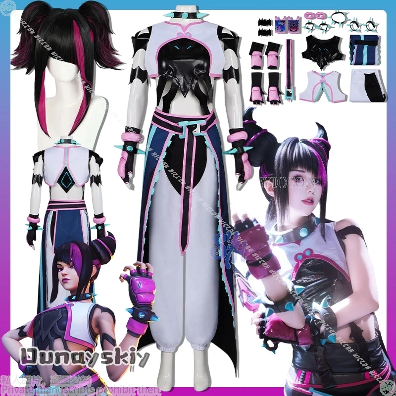 

Хан Юрий Косплей Owww Crossover Street Cos Fighte Аниме Костюм {Yumekiri}Нижнее белье Ярко-Розовый Синий Боевая Униформа Парики Хэллоуин