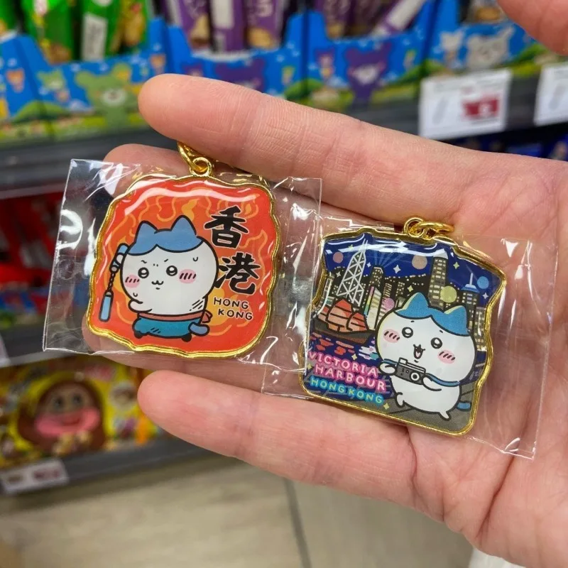 

MINISO Chiikawa Usagi Hachiware Hong Kong Limited 2025 New Kawaii Cute Lovely Cartoon Anime Metal Keychain Package Accessories