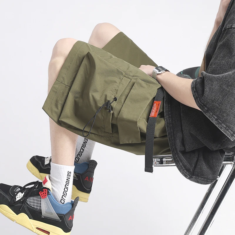 

Мужские шорты Повседневная рабочая одежда Шорты Удобные пояса Летняя мода Быстросохнущие Длина пять четвертей Американский стиль Универсальные спортивные