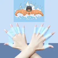 Unisex Frog Type Silicone Girdles Swimming Hand Fins Flippers Finger Webbed Gloves Paddle Water Sports Accessories