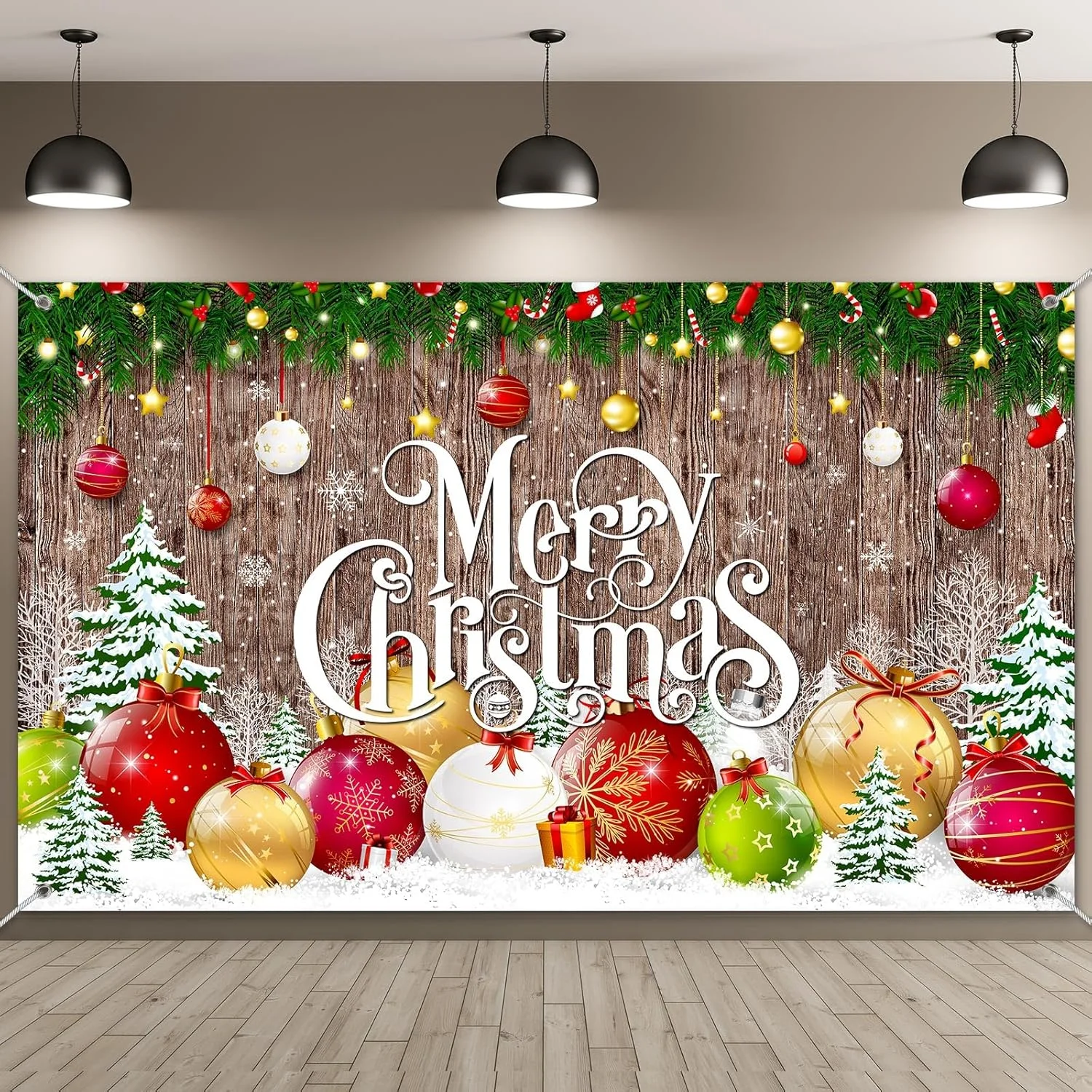 

Large Merry Christmas Banner Decorations Red Outdoor Christmas Porch Home Indoor Party Gifts Banner Winter Wall Indoor Outdoor