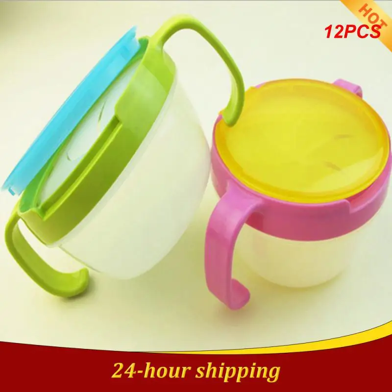 

12PCS Baby Snack Bowl Toddler Solid Feeding Bowl Food Keeper Anti-spreading Food Storage Pod Container Cup Children Feeding